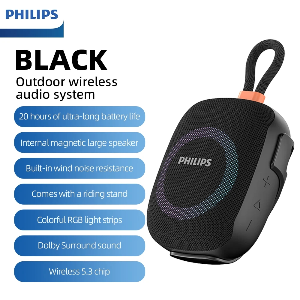 Portable Bluetooth Speaker Waterproof Ipx7 - Alto-falante Bluetooth Philips TAS1150/TAS1160 com bateria