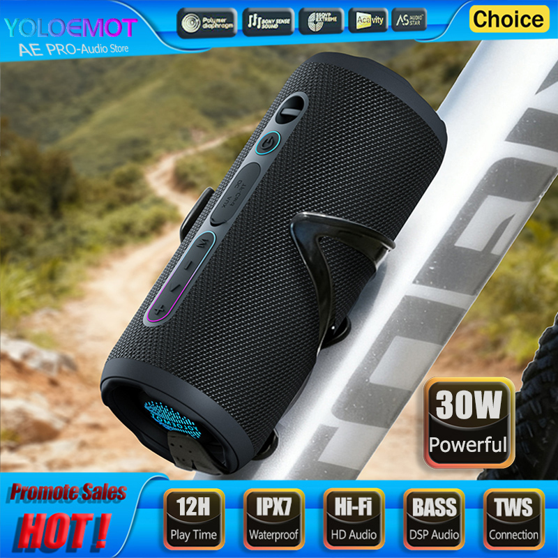 Portable Bluetooth Speaker Waterproof Ipx7 - Caixa de Som Bluetooth Portátil 30W
