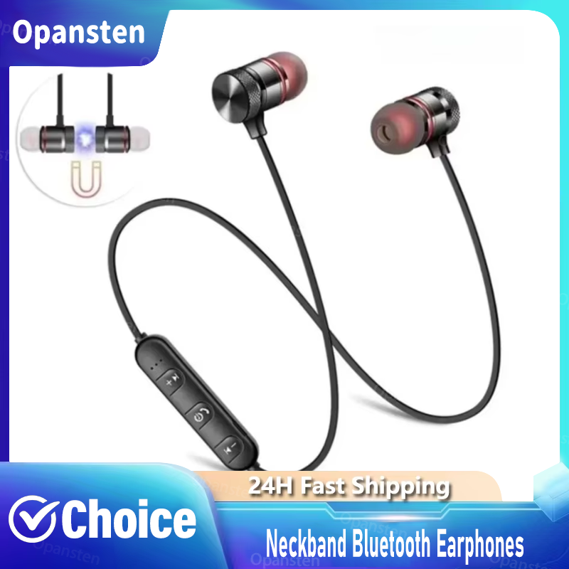 Magnetic Neckband Sports Earphones - Fones de ouvido Bluetooth com banda
