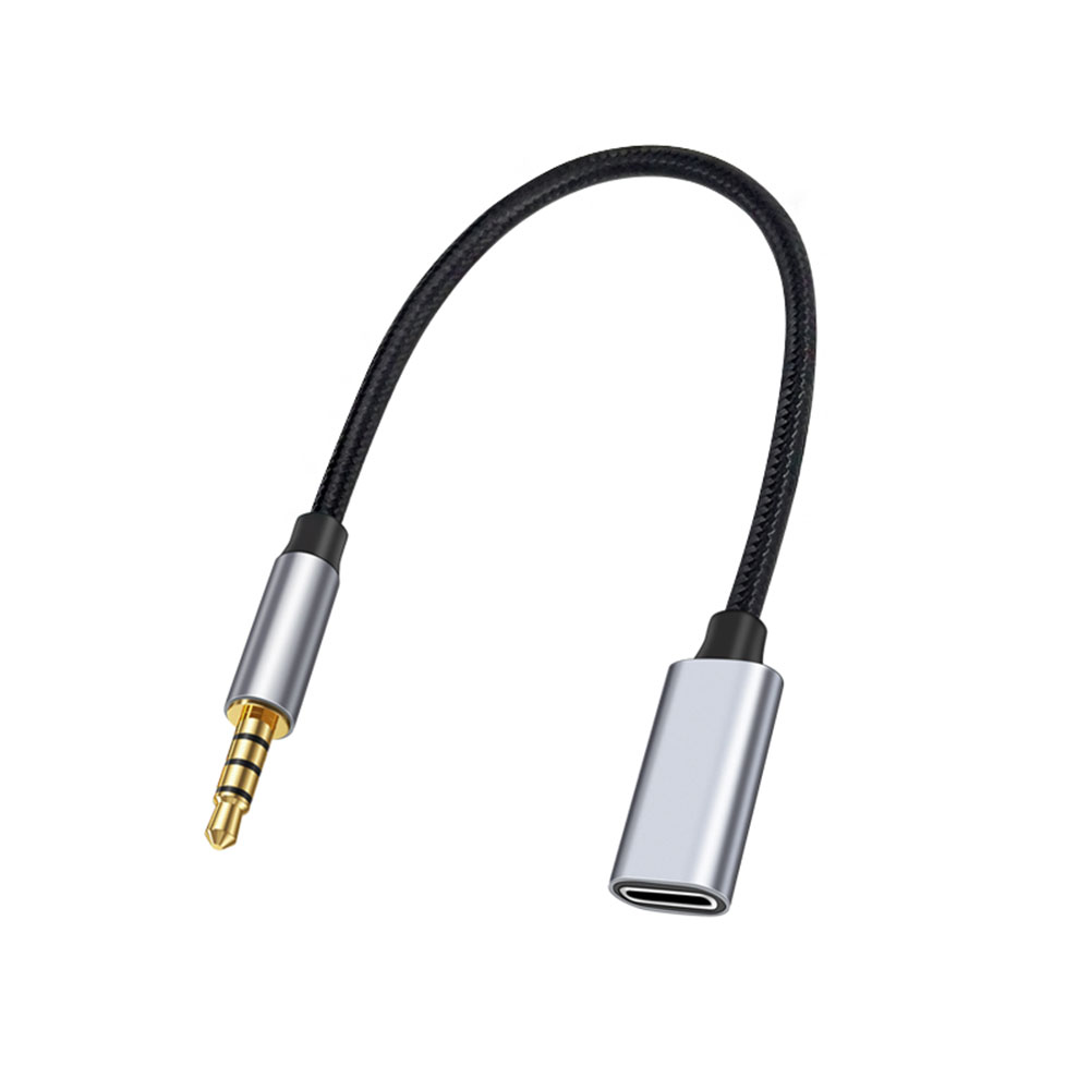 Type C Wired Earphones With Mic - Adaptador de áudio aux macho de