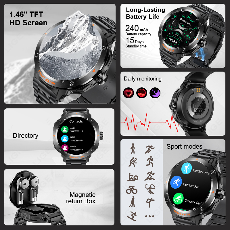 Lige novo relógio inteligente  - Tws Earbuds Bluetooth 5.3 avaliação e preço