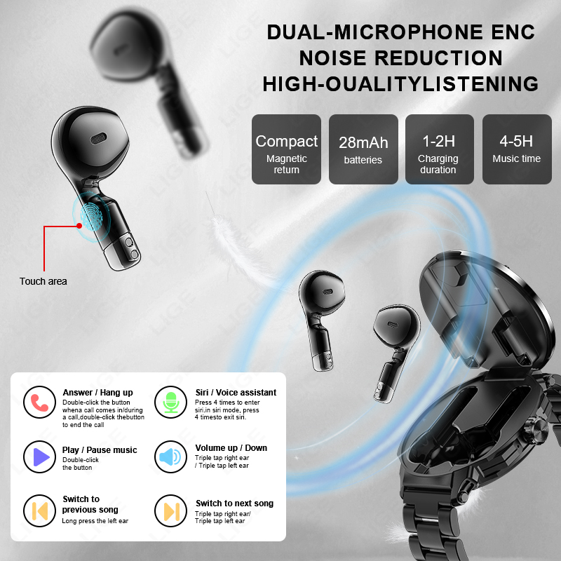 Lige novo relógio inteligente  - Tws Earbuds Bluetooth 5.3 avaliação e preço