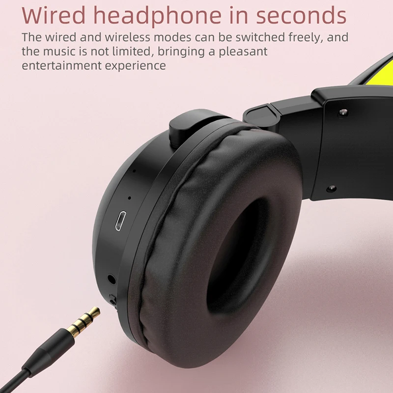 Zw068 fones de ouvido bluetoot - Cat Ear Bluetooth Headset Led avaliação e preço