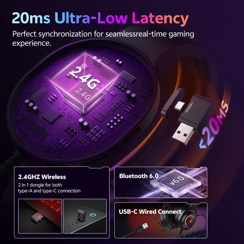 Fone QCY de ouvido gamer Heroa - Gaming Headset With Mic Rgb avaliação e preço