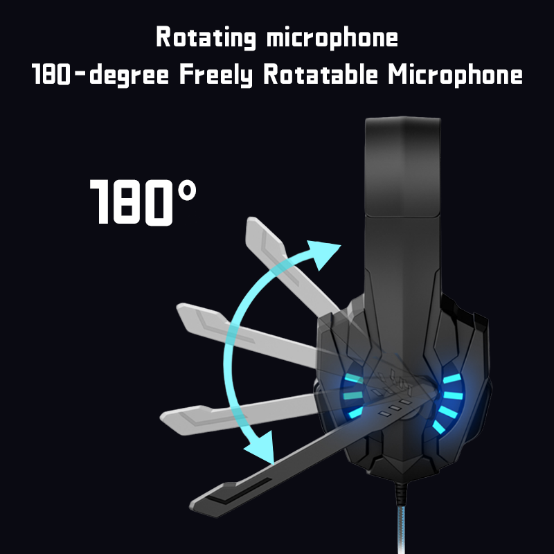 A7 fones de ouvido com fio gam - Gaming Headset With Mic Rgb avaliação e preço