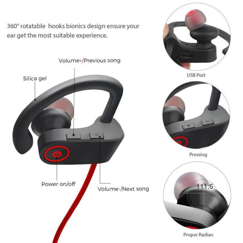 Wireless Bluetooth 5.0 Waterpr - Magnetic Neckband Sports Earphones avaliação e preço