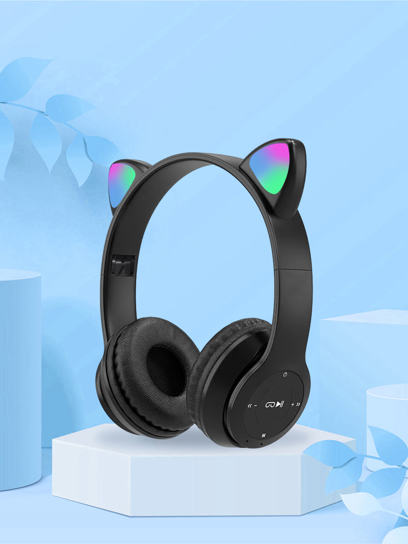 Fones de ouvido P47M com desig - Cat Ear Bluetooth Headset Led avaliação e preço